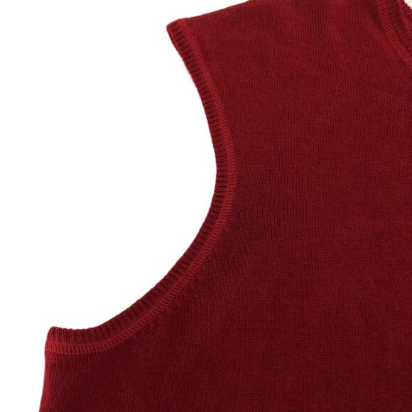 LT Sport Woman Silk Cashmere Red Sweater Vest Women Size 3X Crew Neck Pullover - Picture 3 of 12